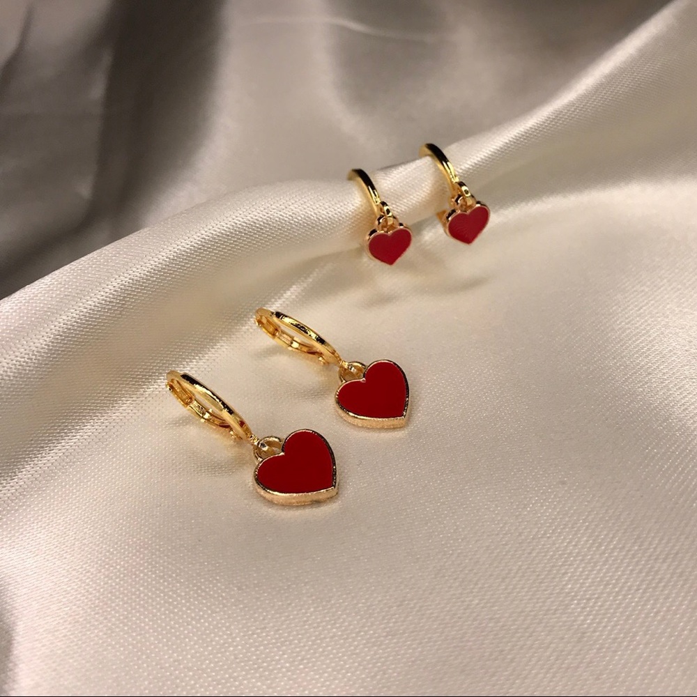 Red Heart Mommy and Me Earrings